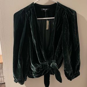 Madewell Velvet Wrap Top